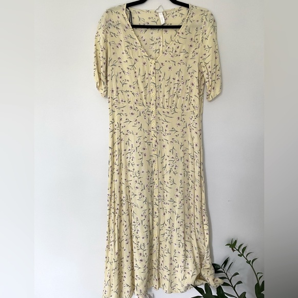 Yellow Vintage style floral dress - Picture 1 of 3